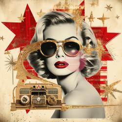 "Blondie" Kunstleder 40x40 cm